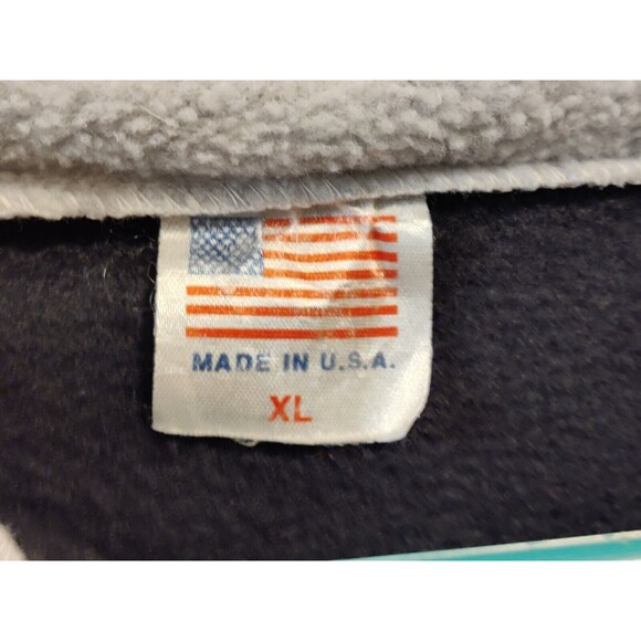 Vintage Men's Full Zip Made In USA Blue Flesse Embroidered San Franscio - Picture 5 of 11